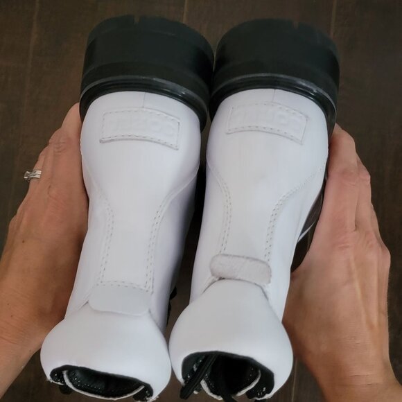 NEW Sorel Lennox Lace STKD Boots Womens 7.5 White Lug Combat Whimsigoth Grunge - Picture 5 of 11